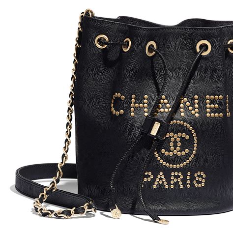 chanel calfskin bowl bag|chanel grained calfskin drawstring bag.